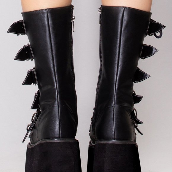 Demonia DAMNED 225 Dark Soul Black Platform Boots